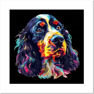 Cocker Spaniel Dog Colorfull Pop Art Design For Dog Onwer Posters and Art